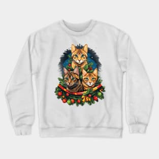 Cat Christmas Tree Crewneck Sweatshirt